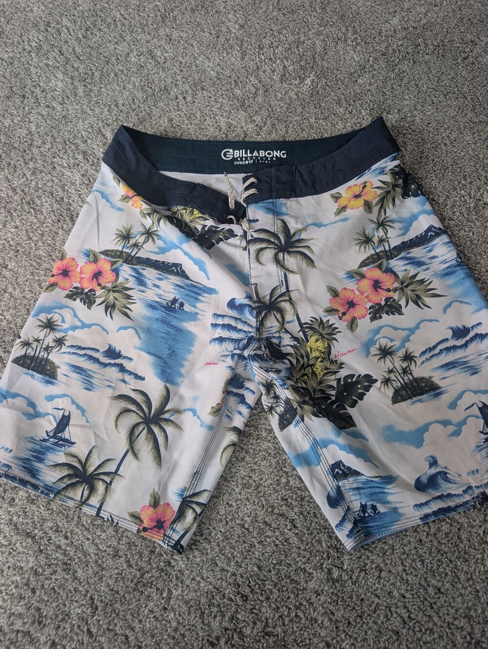 Billabong Recycler Sundays Airlite Hawaiian Board Shorts Men's Size 30 Surf Swim